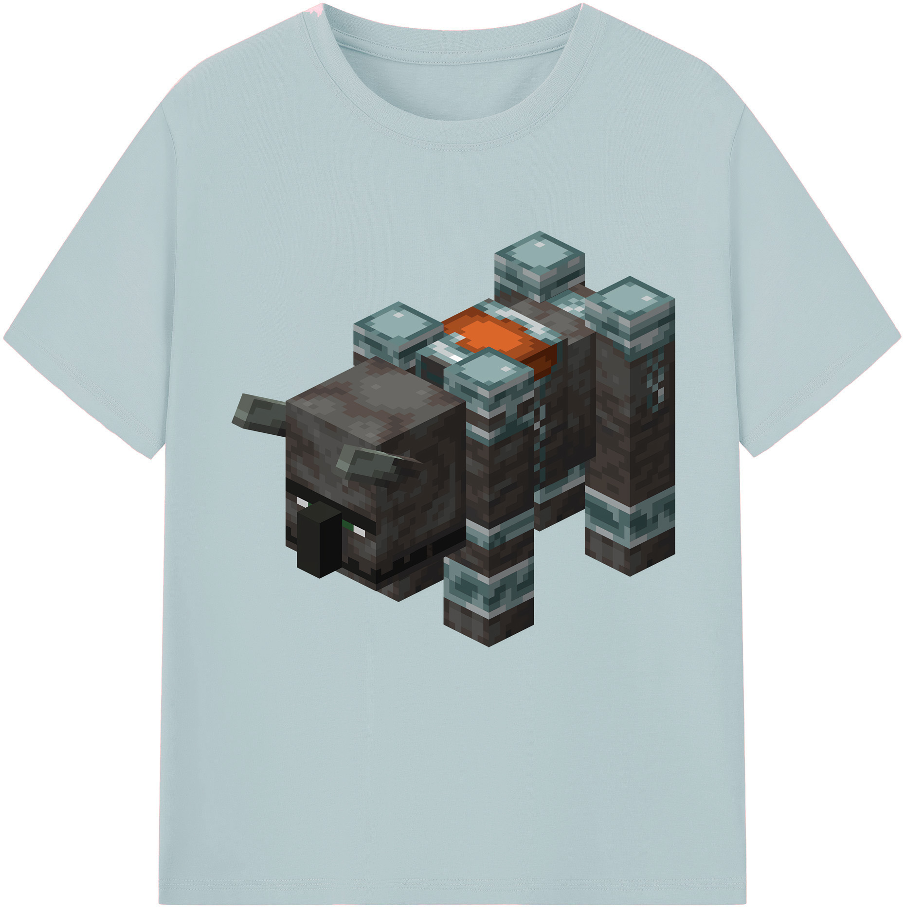 （画像用） マインクラフト ブロックの世界 Minecraft MC Block world 綿100％半袖Tシャツ（フロントプリント）